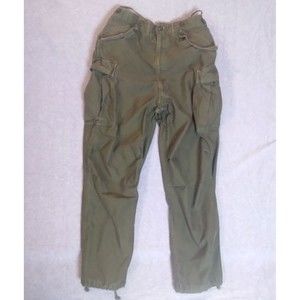 Vintage Military Cargo Pants Mens Medium Long Green Utility Hunting Paratrooper